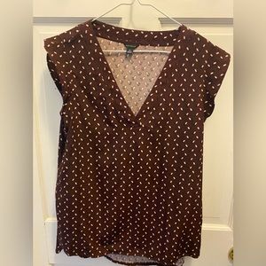 Ann Taylor V-neck cap sleeve blouse